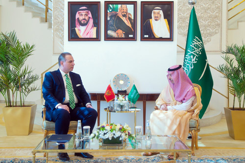 الأمير فيصل بن فرحان خلال استقباله وزير خارجية الجبل الأسود