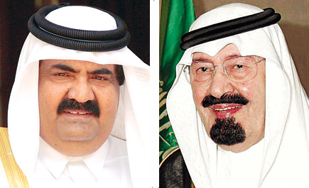 المليك تلقى دعوة أمير قطر للقمة العربية وبحث مع مرسي التطورات الدولية 