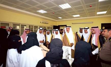 خلال تدشينه مركزي الأبحاث والمكتبة الطبية 