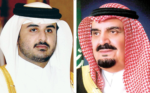 الأمير مشعل يهنئ الشيخ تميم آل ثاني بتوليه مقاليد الحكم في قطر 