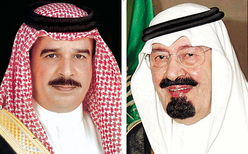 خادم الحرمين وولي العهد يتلقيان اتصالاً هاتفياً من ملك البحرين 