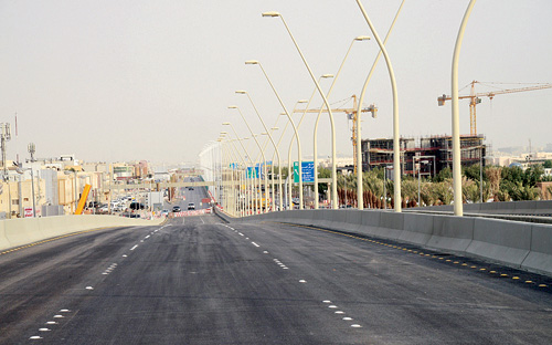 اليوم فتح الحركة المرورية على جسر طريق أبوبكر الصديق مع طريق الملك عبدالله 