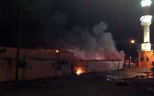 مدني ساجر يخمد حريقاً بمجمع خدمات بترولية 