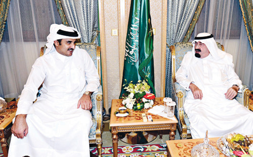 خادم الحرمين بحث مع أمير قطر ونواز شريف تطورات المنطقة وسبل تعزيز التعاون المشترك 
