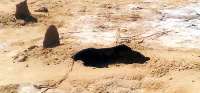 انهيارات أرضية بمقبرة «سويجين» بسكاكا 