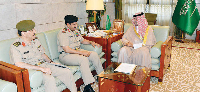 الأمير تركي بن عبد الله يستقبل قائد القوات البرية ووكيل وزارة الداخلية 