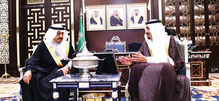 ولي العهد بحث مع رئيس وزراء البحرين المستجدات الخليجية والعربية والدولية 