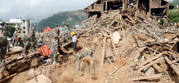 ارتفاع قتلى زلزال الصين إلى 600 قتيل 