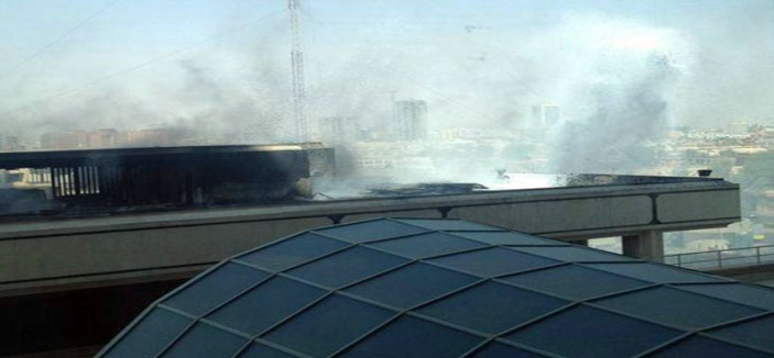 حريق محدود في سطح أحد مباني وزارة التعليم العالي التي تحت الإنشاء 