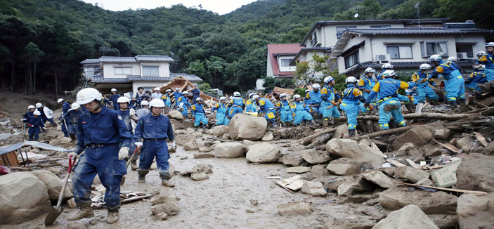اليابان .. 32 قتيلاً على الأقل و9 مفقودين في انزلاقات للتربة بهيروشيما 
