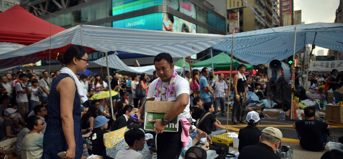 الاحتجاجات في هونج كونج تخيم على احتفالات الصين بالعيد الوطني 