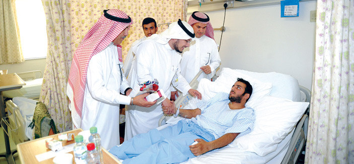 المدينة الطبية بجامعة الملك سعود تعايد المرضى المنوّمين 