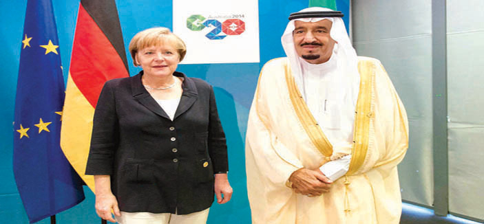ولي العهد يستعرض مع مستشارة ألمانيا القضايا الإقليمية والدولية وموضوعات قمة مجموعة العشرين 