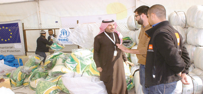 الحملة الوطنية السعودية تغطي مخيم الزعتري بالمساعدات الشتوية عبر مشروع «شقيقي دفؤك هدفي» 