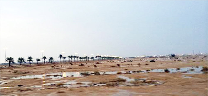 أمطار الخير تروي أراضي محافظة ضرماء 
