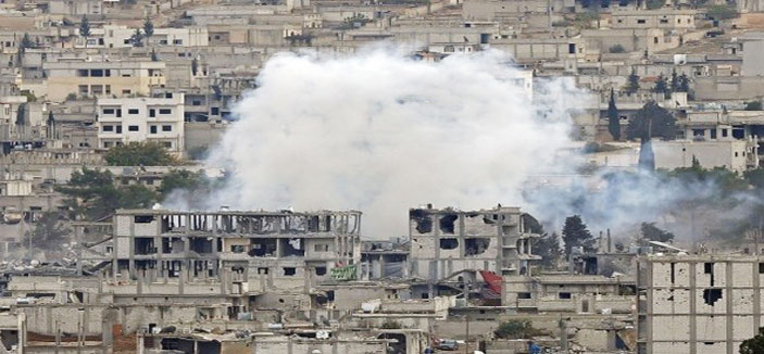 مصادر: طائرات التحالف تدمر 5 مواقع قتالية لداعش في عين العرب 