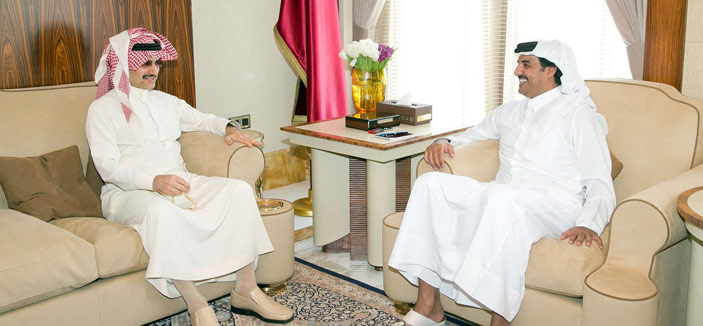 الشيخ تميم يستقبل الأمير الوليد في قطر 