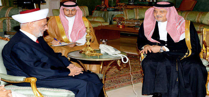الأمير سعود الفيصل يستقبل مفتي الجمهورية اللبنانية 