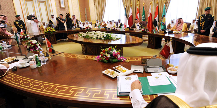  جانب من اجتماع وزراء خارجية دول مجلس التعاون الخليجي المنعقد في الرياض