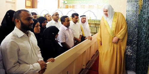  رئيس المالديف يزور المسجد النبوي