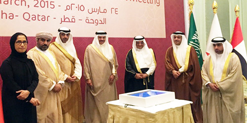  اللجنة الوزارية خلال اجتماعها في الدوحة أمس
