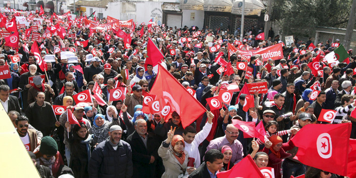  المظاهرة الشعبية ضد الإرهاب في تونس