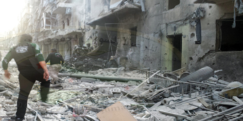  آثار قصف قوات الأسد على محافظة حلب