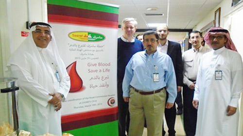  رئيس شركة ساسرف في افتتاح حملة التبرع بالدم