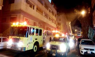 إصابة 8 أشخاص في حادث حريق بعمارة سكنية 