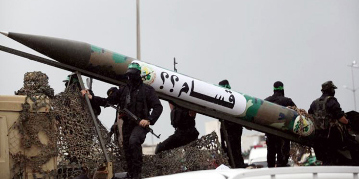  أحد صواريخ حركة القسام التابعة لحركة حماس