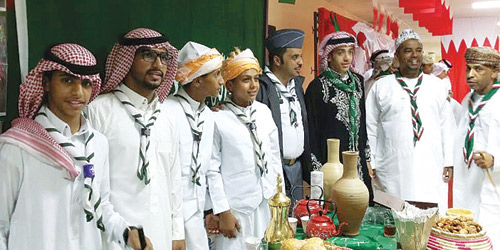  كشافة المملكة خلال مشاركتها في اليوم الكشفي الخليجي