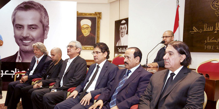  من اليمين: تركي الشبانة والسفير السعودي علي عسيري ومحمد الحارثي ومحمد المرزوقي وعلي العليان