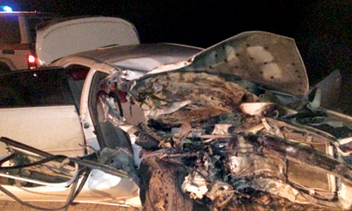 وفاة وإصابة 5 أشخاص من عائلة واحدة في حادث على طريق تبوك - الجوف 