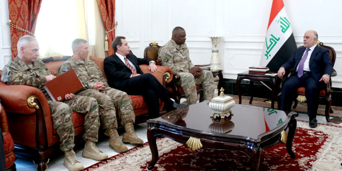  الرئيس العراقي يبحث مع مسؤولين عسكريين أمريكيين تسليح الجيش