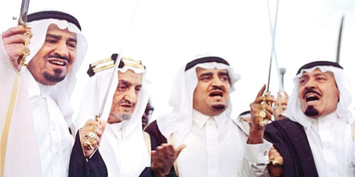  الملك عبد الله والملك فهد والملك فيصل والملك خالد