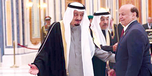  الملك سلمان مع الرئيس اليمني عبد ربه هادي