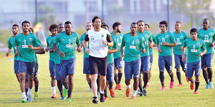  المنتخب السعودي الأول خلال التدريبات