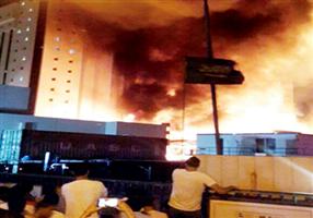 مدني الرياض يخمد حريقاً في موقع بمدينة الملك فهد الطبية 