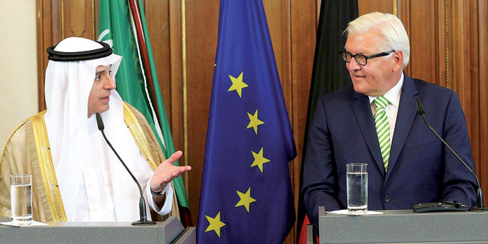  المؤتمر الصحفي المشترك بين وزير الخارجية الألماني ونظيره السعودي في برلين أغسطس الماضي