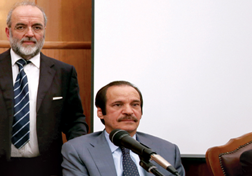  رئيس التحرير وخلفه رئيس مؤسسة البحر الأبيض المتوسط