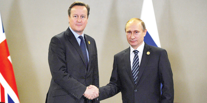 الرئيس الروسي يلتقي رئيس الوزراء البريطاني 