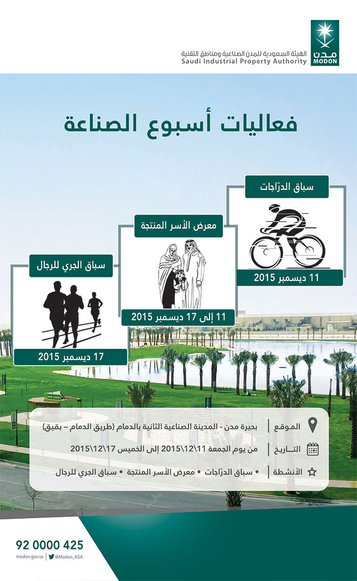 فعاليات اسبوع الصناعة الهيئة السعودية للمدن الصناعية ومناطق التقنية 