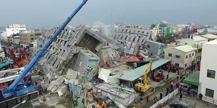  انهيار مبانٍ جراء زلزال في تايون