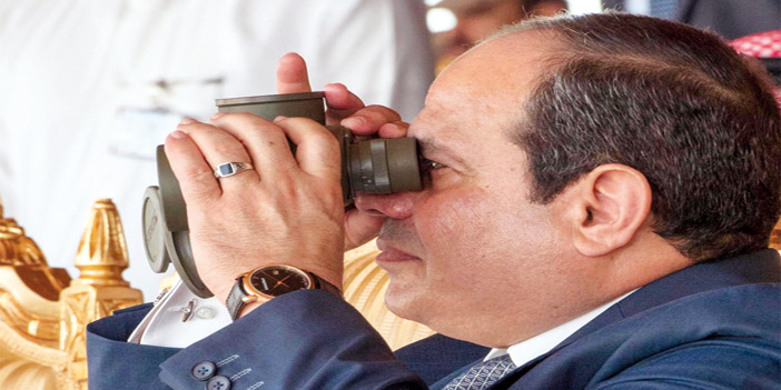  الرئيس المصري يتابع التمرين
