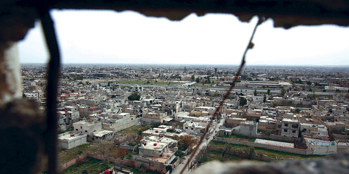  آثار الدمار الذي خلَّفته المعارك والقصف الجوي الروسي بالضاحية الشمالية الشرقية من دمشق