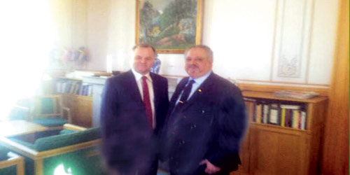  السفير عصام عابد الثقفي مع رئيس البرلمان النرويجي