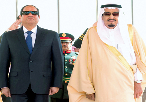  استقبال الملك سلمان والرئيس السيسي