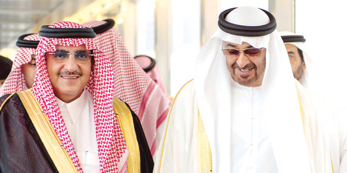 الأمير محمد بن نايف في مقدمة مستقبلي ولي عهد أبوظبي 