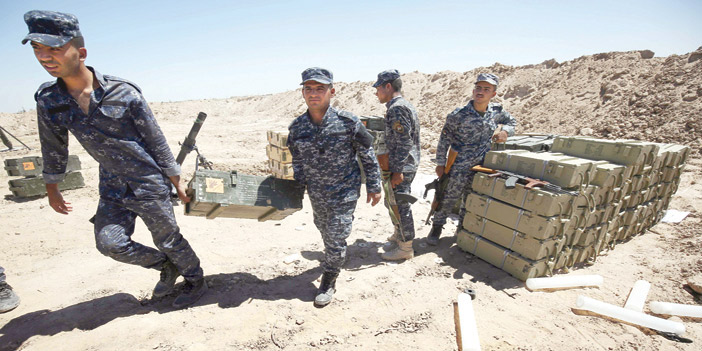  تجهيزات القوات العراقية لمعركة الفلوجة قرب حي الشهداء