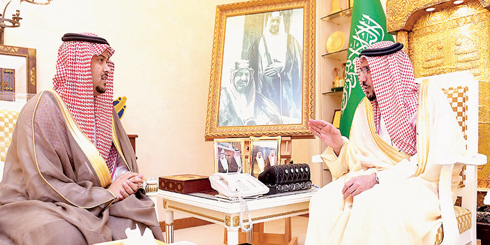  الأمير فيصل بن مشعل مستقبلاً محمد النهابي